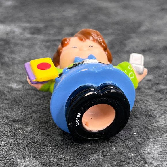 Fisher Price Little People Replacement Figure Boy Cell Phone Letters Bow Tie Bel - Picture 5 of 5